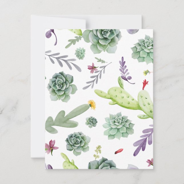 Cactus Pattern Note Card (Front)