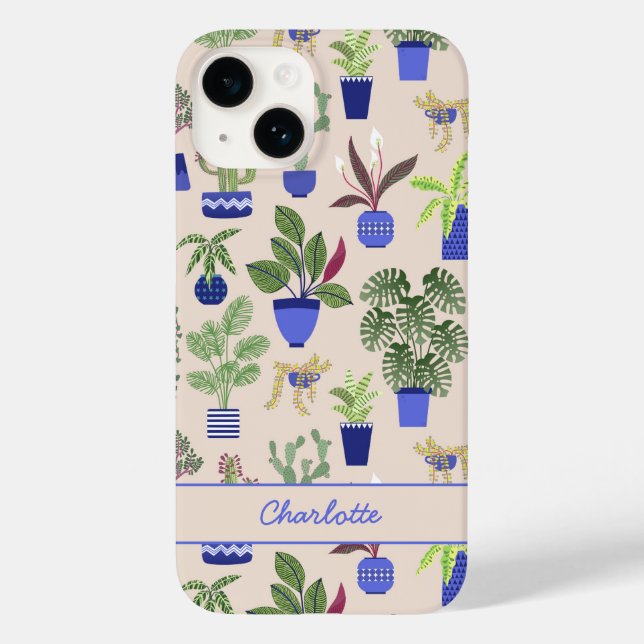 Cactus Pattern Personalized Case-Mate iPhone Case (Back)