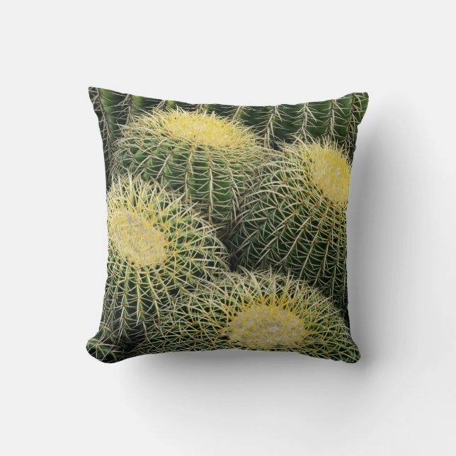 Cactus Pattern Throw Pillow (Front)