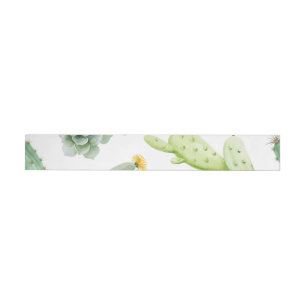 Cactus Pattern Wrap Around Label