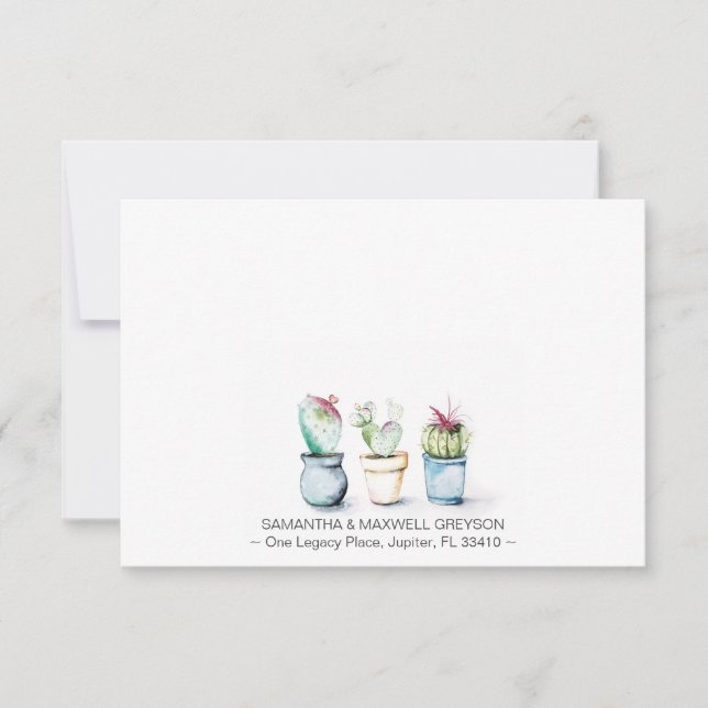 Cactus Personalized Business Card Stationery (Front)