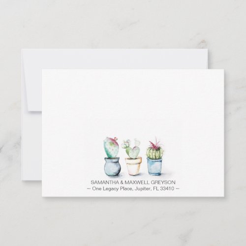 Cactus Personalized Business Card Stationery