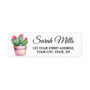 Cactus Personalized Self - Adhesive Label