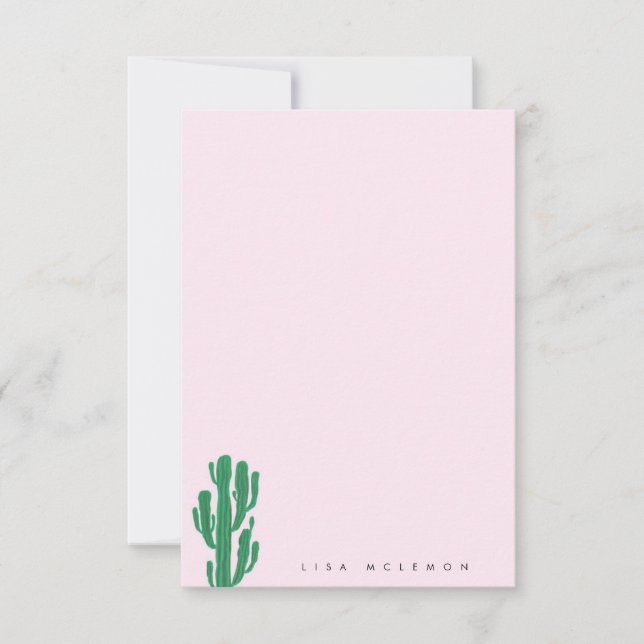 CACTUS Personalized Stationery Note Card (Front)