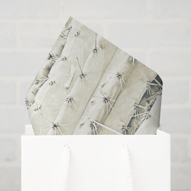 Cactus Photo Art Neutral Chic Modern Desert Tissue Paper (Gift Bag)