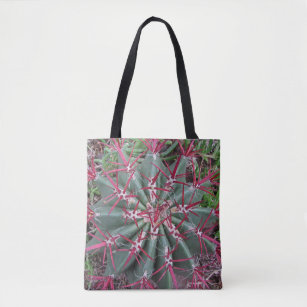 Cactus Photo Red Thorn Desert Plant Southwest Tote Bag