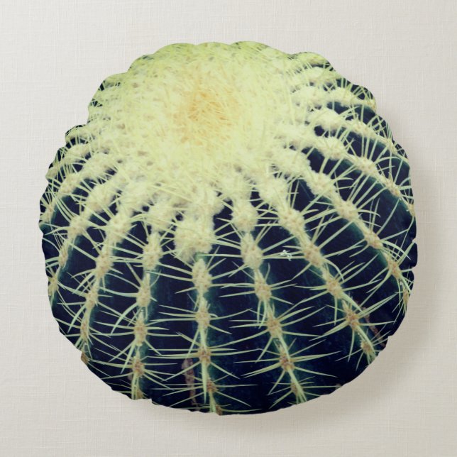 Cactus photography  round pillow (Front)