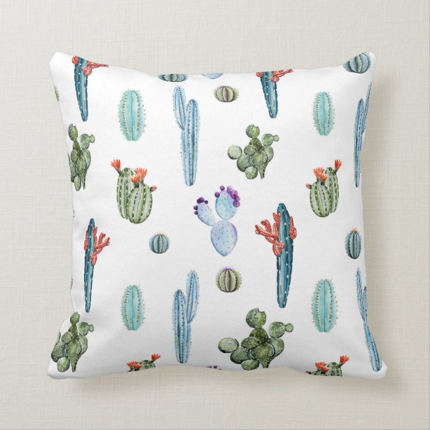 Cactus Flower Decorative & Throw Pillows | Zazzle