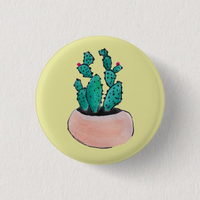 Cactus Pinback Button (Front)