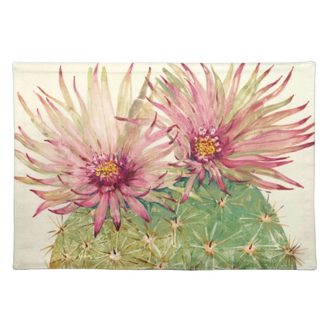 Cactus Pink Blossoms Placemat (Front)