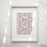 Cactus Pink Green Floral Pattern Art Print<br><div class="desc">A beautiful cactus pink and green succulents desert plants floral pattern from Jenn Steffen for Studio Posies.</div>
