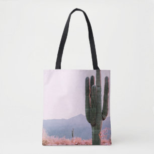 CACTUS PLANT BESIDE ORANGE LEAFED PLANT TOTE BAG