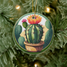 Cactus Plant Ceramic Decorative Stained glass look