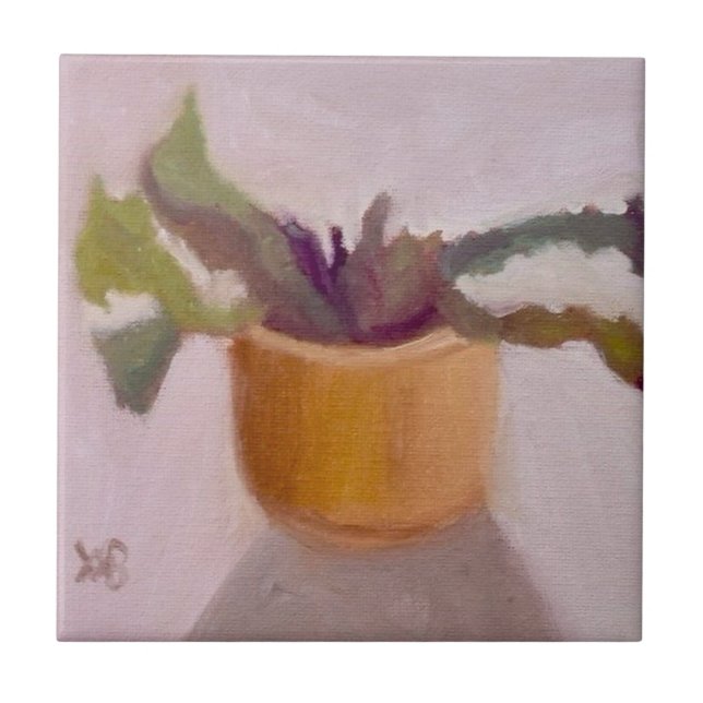 Cactus Plant Ceramic Tile (Front)