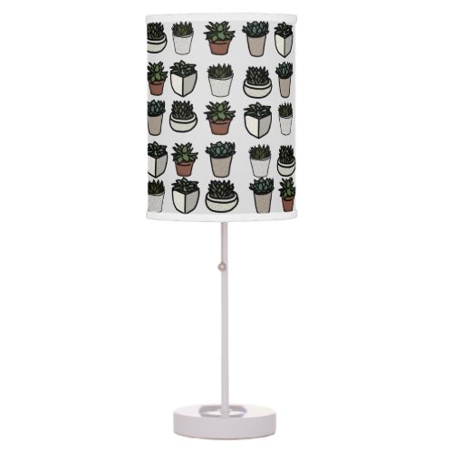 Cactus plant funky pattern table lamp