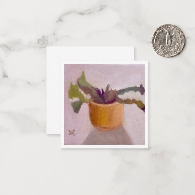 Cactus Plant Note Card (Front/Back In Situ)