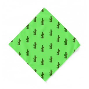 Cactus plant on light green bandana