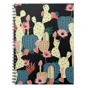 Cactus Plant: Vintage Botanical Pattern Notebook