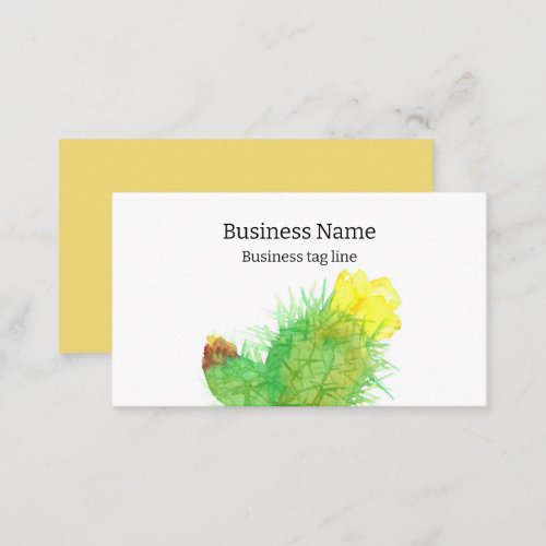 Cactus Plant Yellow Flower Desert  Business Card