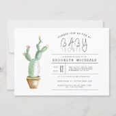 Cactus Planter | Watercolor Baby Shower Invitation (Front)