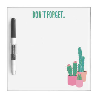Cactus Plants Dry Erase Board