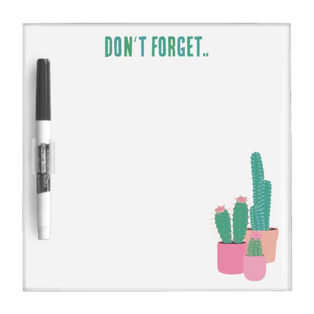 Cactus Plants Dry Erase Board (Front)