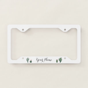Cactus Plants License Plate Frame