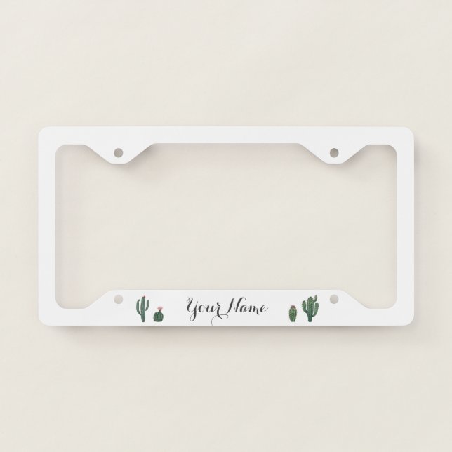 Cactus Plants License Plate Frame (Front)