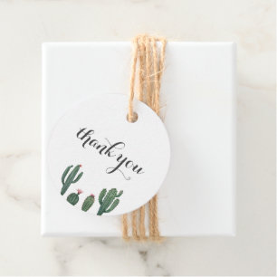 Cactus Plants Thank You Favor Tags