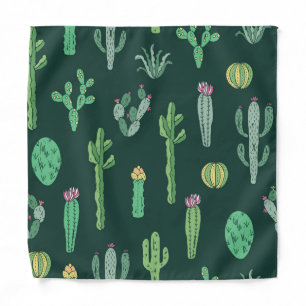 Cactus Plants: Vintage Seamless Background Bandana