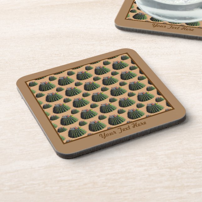 Cactus Plastic Coasters - Personalized Option (Left Side)