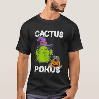 Cactus Pokus Halloween Witch Pumpkin Cute Cactus C T-Shirt