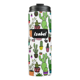 Cactus Potted Plants Cute Pattern CUSTOM Gift Thermal Tumbler
