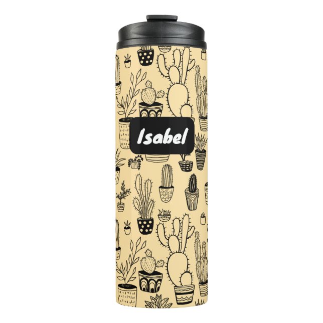 Cactus Potted Plants Cute Pattern CUSTOM Gift Thermal Tumbler (Front)
