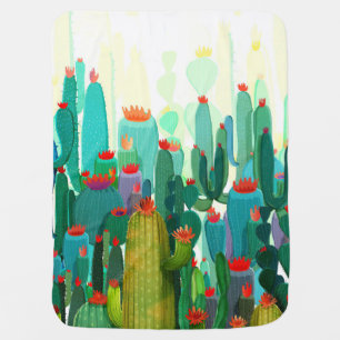 Cactus Print   A Lot Of Cactus Baby Blanket