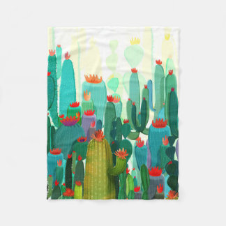 Cactus Print | A Lot Of Cactus Fleece Blanket