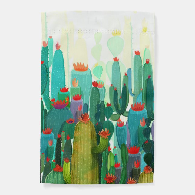 Cactus Print | A Lot Of Cactus Garden Flag (Front)
