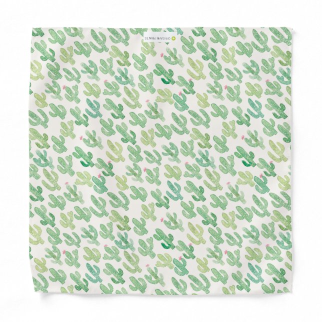 Cactus Print Baby Bib Bandana (Front)