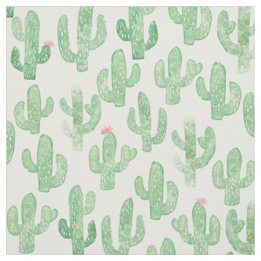 Cactus Print Fabric | Zazzle