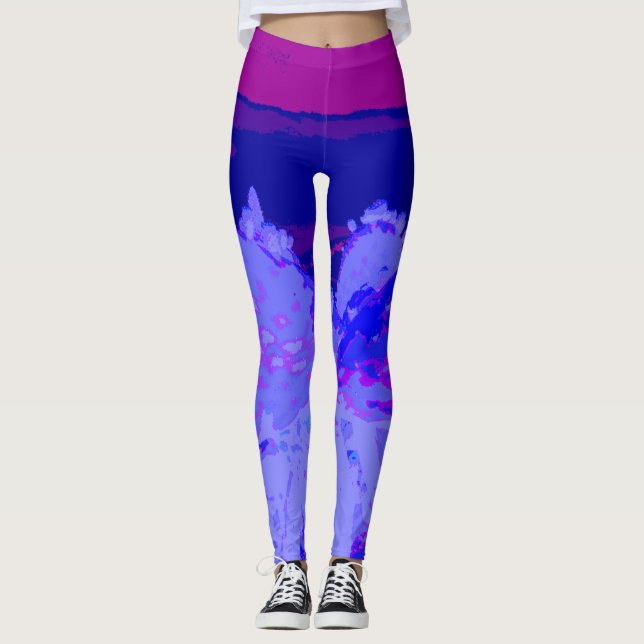 Cactus purple leggings (Front)