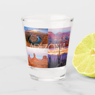 Cactus Red Rock Sunset Nature Landscapes Arizona Shot Glass