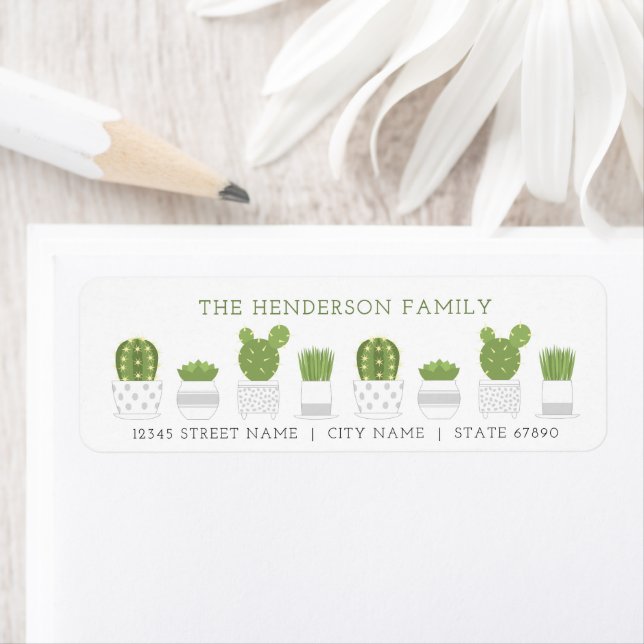 Cactus Return Address Labels (Insitu)