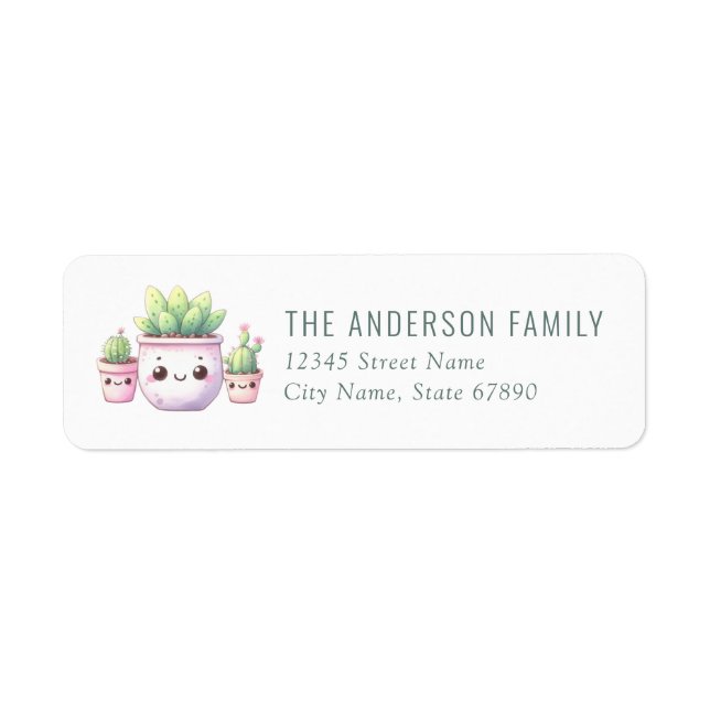 Cactus Return Address Labels (Front)