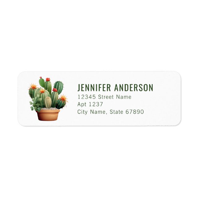 Cactus Return Address Labels (Front)