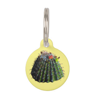Cactus Round Pet Tag