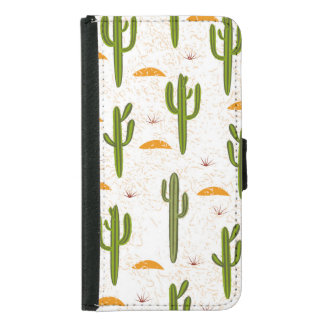 Cactus Sand: Mexican Style Seamless. Samsung Galaxy S5 Wallet Case