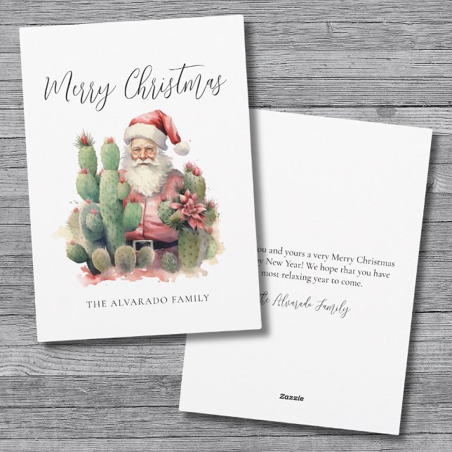 Cactus Santa Merry Christmas Holiday Card (Cactus Santa Merry Christmas Holiday Card)