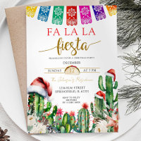 Cactus Santa Mexican Themed Holiday Fiesta Party