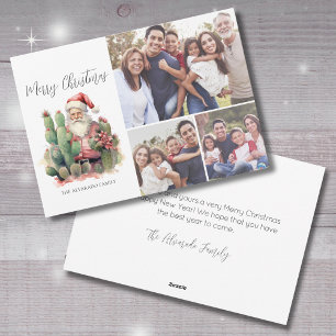 Cactus Santa Photo Merry Christmas Holiday Card