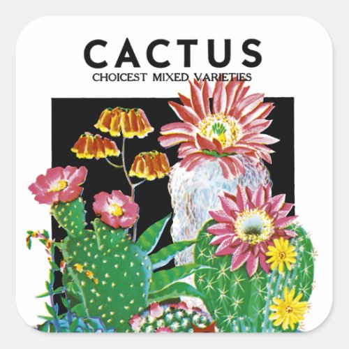 Cactus Seed Packet Label